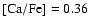 ${\rm [Ca/Fe]}=0.36$
