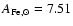 $A_{{\rm Fe},\odot}=7.51$
