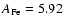 $A_{\rm Fe}=5.92$