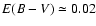 $E(B-V)\simeq0.02$