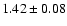 $1.42\pm0.08$