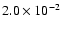 $2.0\times10^{-2}$
