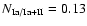 $N_{{\rm Ia/Ia+II}}=0.13$