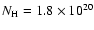 $N_{\rm H}=1.8\times10^{20}$