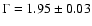 $\Gamma=1.95\pm0.03$