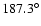 $187.3^{\circ}$