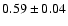 $0.59\pm0.04$