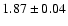 $1.87\pm0.04$