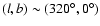 $(l, b) \sim (320^{\circ}, 0^{\circ})$