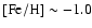 $\rm [Fe/H]\sim-1.0$