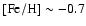 $\rm [Fe/H]\sim -0.7$
