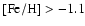 $\rm [Fe/H] > -1.1$