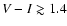 $V-I\gtrsim 1.4$