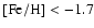 $\rm [Fe/H] <-1.7$