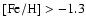 $\rm [Fe/H]>-1.3$