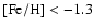 $\rm [Fe/H]<-1.3$