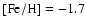 $\rm [Fe/H]=-1.7$