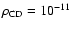 $\rho_{\rm
CD}=10^{-11}$