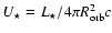 $U_{\star}=L_{\star}/4\pi R_{\rm orb}^2c$
