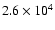 $2.6\times10^4$