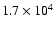 $1.7\times10^4$