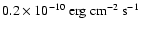 $0.2 \times 10^{-10}~{\rm erg~cm^{-2}~s^{-1}}$