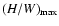 $(H/W)_{\rm max}$