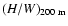 $(H/W)_{200~{\rm m}}$