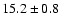 $ 15.2 \pm { 0.8 } $
