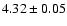 $4.32 \pm 0.05$