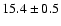 $ 15.4 \pm { 0.5 } $