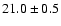 $ 21.0 \pm { 0.5 } $