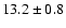 $ 13.2 \pm { 0.8 } $
