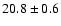 $ 20.8 \pm { 0.6 } $