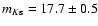 $m_{K{\rm s}}=17.7 \pm 0.5$