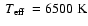 $\mbox{~$T_{\rm eff}$ }=6500~\mbox{K}$