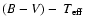 $(B-V) - \mbox{~$T_{\rm eff}$ }$