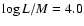 $\log L/M=4.0$