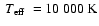 $\mbox{~$T_{\rm eff}$ }=10~000~\mbox{K}$