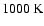 $1000~\mbox{K}$