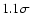 $1.1\sigma$