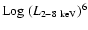 ${\rm Log}~(L_{2{-}8~{\rm keV}})^6$