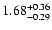 $\rm 1.68^{+0.36}_{-0.29}$
