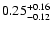 $\rm0.25^{+0.16}_{-0.12}$