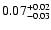 $\rm0.07^{+0.02}_{-0.03}$