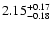 $\rm 2.15^{+0.17}_{-0.18}$