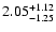 $\rm 2.05^{+1.12}_{-1.25}$