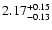 $\rm 2.17^{+0.15}_{-0.13}$