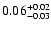 $\rm0.06^{+0.02}_{-0.03}$