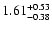 $\rm 1.61^{+0.53}_{-0.38}$